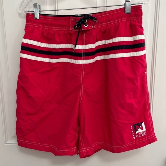 Nautica Other - Nautica red swim shorts size medium Y2K